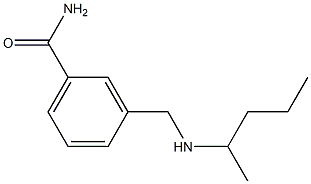 3-[(pentan-2-ylamino)methyl]benzamide 化学構造式