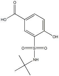3-[(tert-butylamino)sulfonyl]-4-hydroxybenzoic acid Structure