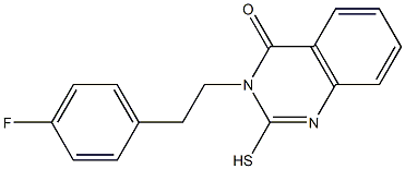 3-[2-(4-fluorophenyl)ethyl]-2-sulfanyl-3,4-dihydroquinazolin-4-one Struktur
