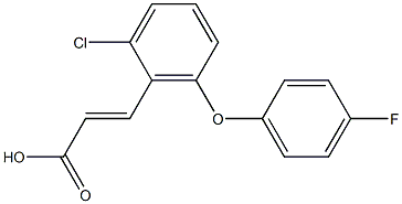 3-[2-chloro-6-(4-fluorophenoxy)phenyl]prop-2-enoic acid Structure