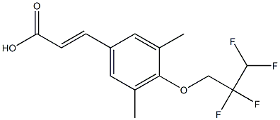 3-[3,5-dimethyl-4-(2,2,3,3-tetrafluoropropoxy)phenyl]prop-2-enoic acid Structure
