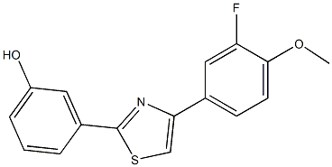3-[4-(3-fluoro-4-methoxyphenyl)-1,3-thiazol-2-yl]phenol