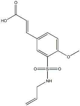 3-[4-methoxy-3-(prop-2-en-1-ylsulfamoyl)phenyl]prop-2-enoic acid Struktur