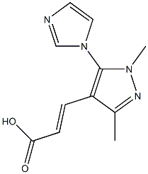 3-[5-(1H-imidazol-1-yl)-1,3-dimethyl-1H-pyrazol-4-yl]prop-2-enoic acid Structure