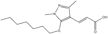3-[5-(heptyloxy)-1,3-dimethyl-1H-pyrazol-4-yl]prop-2-enoic acid Structure