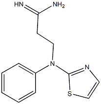 3-[phenyl(1,3-thiazol-2-yl)amino]propanimidamide Structure