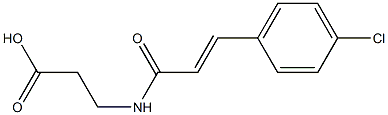 3-{[(2E)-3-(4-chlorophenyl)prop-2-enoyl]amino}propanoic acid Struktur