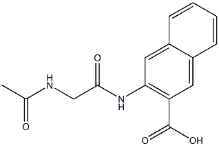 3-{[(acetylamino)acetyl]amino}-2-naphthoic acid Structure