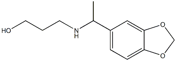3-{[1-(2H-1,3-benzodioxol-5-yl)ethyl]amino}propan-1-ol Struktur
