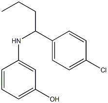 3-{[1-(4-chlorophenyl)butyl]amino}phenol Struktur
