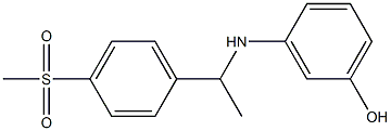 3-{[1-(4-methanesulfonylphenyl)ethyl]amino}phenol Struktur