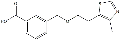 3-{[2-(4-methyl-1,3-thiazol-5-yl)ethoxy]methyl}benzoic acid 结构式