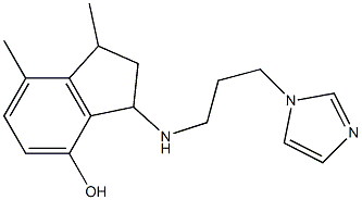 3-{[3-(1H-imidazol-1-yl)propyl]amino}-1,7-dimethyl-2,3-dihydro-1H-inden-4-ol