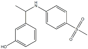 3-{1-[(4-methanesulfonylphenyl)amino]ethyl}phenol 化学構造式