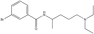 3-bromo-N-[4-(diethylamino)-1-methylbutyl]benzamide,,结构式