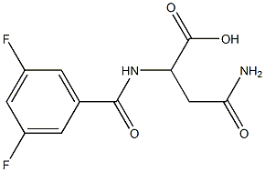 3-carbamoyl-2-[(3,5-difluorophenyl)formamido]propanoic acid Structure