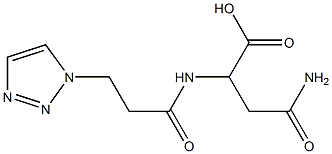 3-carbamoyl-2-[3-(1H-1,2,3-triazol-1-yl)propanamido]propanoic acid Struktur