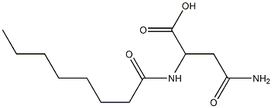 3-carbamoyl-2-octanamidopropanoic acid Struktur