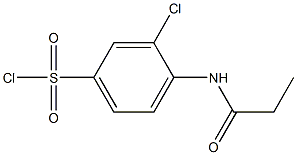 3-chloro-4-propanamidobenzene-1-sulfonyl chloride Structure