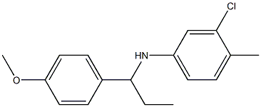 3-chloro-N-[1-(4-methoxyphenyl)propyl]-4-methylaniline,,结构式