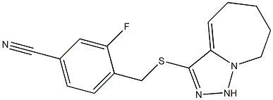 3-fluoro-4-({5H,6H,7H,8H,9H-[1,2,4]triazolo[3,4-a]azepin-3-ylsulfanyl}methyl)benzonitrile