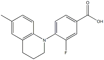 3-fluoro-4-(6-methyl-1,2,3,4-tetrahydroquinolin-1-yl)benzoic acid Struktur