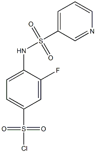 3-fluoro-4-(pyridine-3-sulfonamido)benzene-1-sulfonyl chloride