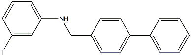 3-iodo-N-[(4-phenylphenyl)methyl]aniline 结构式