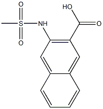 3-methanesulfonamidonaphthalene-2-carboxylic acid Struktur