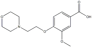 3-methoxy-4-[2-(morpholin-4-yl)ethoxy]benzoic acid Struktur