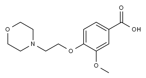 3-methoxy-4-[2-(morpholin-4-yl)ethoxy]benzoic acid Structure