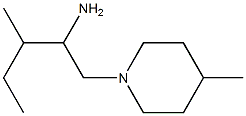  3-methyl-1-(4-methylpiperidin-1-yl)pentan-2-amine