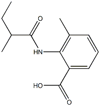 3-methyl-2-[(2-methylbutanoyl)amino]benzoic acid Structure