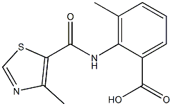 3-methyl-2-{[(4-methyl-1,3-thiazol-5-yl)carbonyl]amino}benzoic acid Struktur