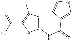 3-methyl-5-[(thien-3-ylcarbonyl)amino]thiophene-2-carboxylic acid Structure