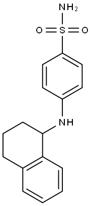 4-(1,2,3,4-tetrahydronaphthalen-1-ylamino)benzene-1-sulfonamide 结构式