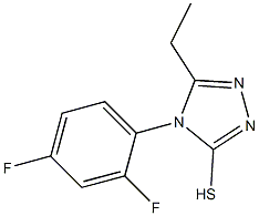 4-(2,4-difluorophenyl)-5-ethyl-4H-1,2,4-triazole-3-thiol Struktur