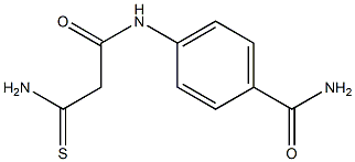 4-(2-carbamothioylacetamido)benzamide Struktur