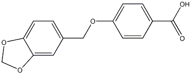 4-(2H-1,3-benzodioxol-5-ylmethoxy)benzoic acid Structure