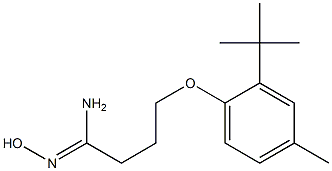 4-(2-tert-butyl-4-methylphenoxy)-N'-hydroxybutanimidamide 化学構造式