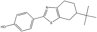 4-(6-tert-butyl-4,5,6,7-tetrahydro-1,3-benzothiazol-2-yl)phenol Struktur