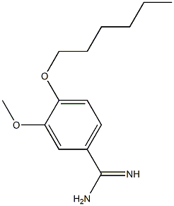 4-(hexyloxy)-3-methoxybenzene-1-carboximidamide 结构式