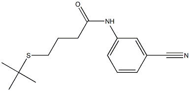 4-(tert-butylsulfanyl)-N-(3-cyanophenyl)butanamide|