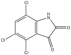 4,5,7-trichloro-1H-indole-2,3-dione 化学構造式