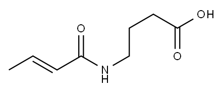 4-[(2E)-but-2-enoylamino]butanoic acid 结构式