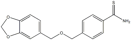 4-[(2H-1,3-benzodioxol-5-ylmethoxy)methyl]benzene-1-carbothioamide Struktur