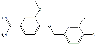 4-[(3,4-dichlorophenyl)methoxy]-3-methoxybenzene-1-carboximidamide|