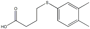4-[(3,4-dimethylphenyl)sulfanyl]butanoic acid Structure