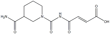 4-[(3-carbamoylpiperidin-1-yl)carbonylamino]-4-oxobut-2-enoic acid Structure
