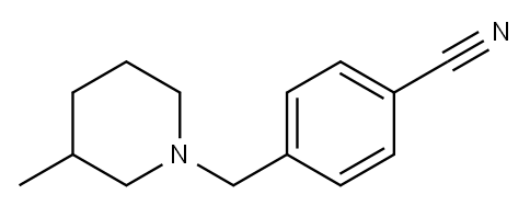 4-[(3-methylpiperidin-1-yl)methyl]benzonitrile Structure